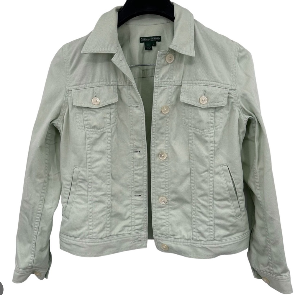 Lauren Ralph Lauren Light Green Jean Jacket